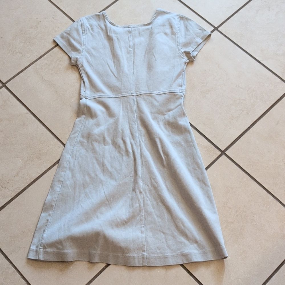 Everlane Party Of One Tee Mini Dress Shift Sky Light Blue Size XXS - Picture 3 of 8